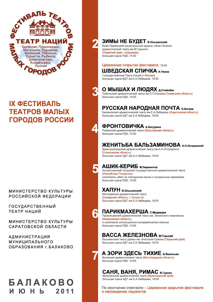 Фестиваль театров малых городов России